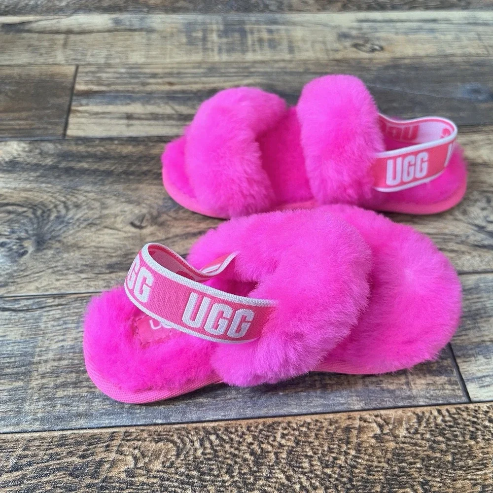 UGG Oh Yeah Slingback Slippers Toddler Girls 9 Hot Pink Girly